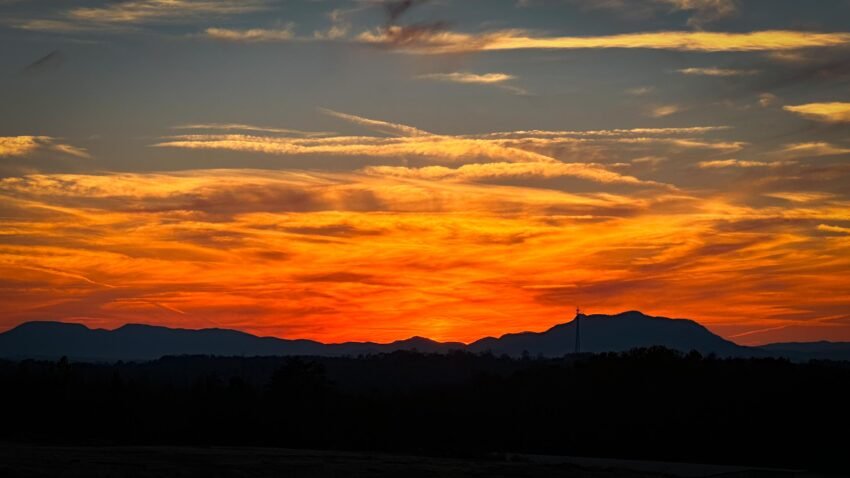 Sunset Over Hogback Mountain and White Oak Mountain